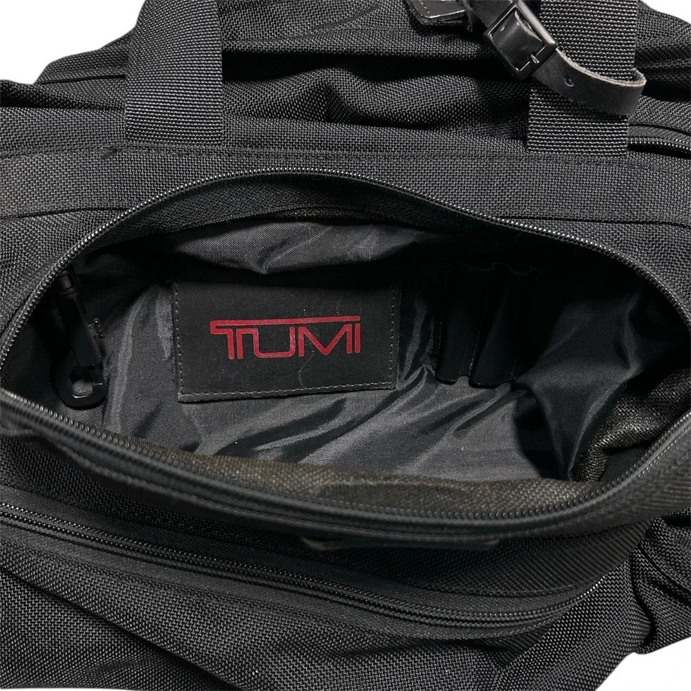 Tumi Ballistic Nylon Messenger Bag Briefcase Black Crossbody Travel Work Bag